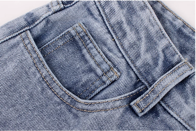 Jeans Rectos Cintura Alta Azul Claro Efecto Reductor Estilo Retro - Image 8