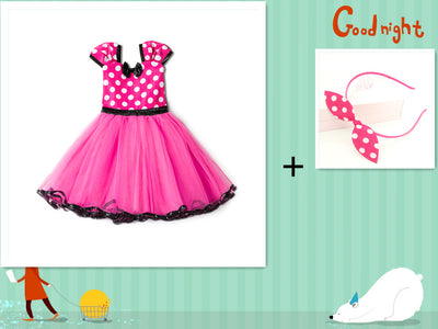 Vestido Princesa sin Mangas con Lunares y Moño - Image 18