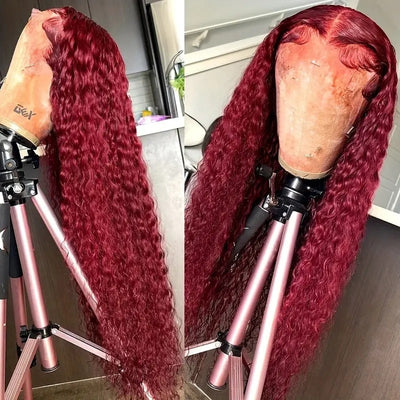Peluca Rizada Rojo Vino - Cambio de Look Instantáneo - Image 8