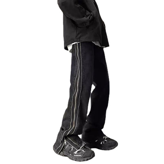 Pantalones Vaqueros Rectos con Cierre Americano para Hombre - Image 4