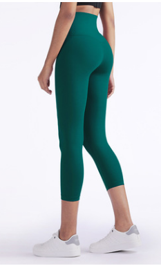 Leggings Yoga Cintura Alta Sin Costuras Nude Realza Glúteos Capri - Image 3