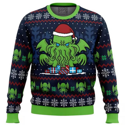 Suéter Navideño Cthulhu con Estampado Digital - Image 7