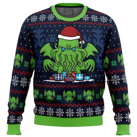 Suéter Navideño Cthulhu con Estampado Digital - Image 7