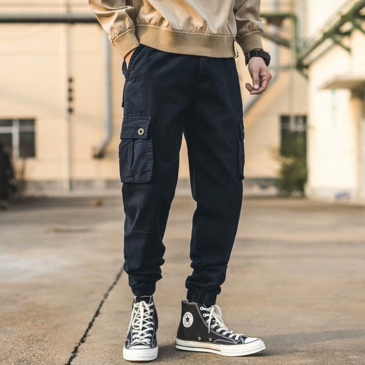 Pantalones Overol Hombre Estilo Americano Retro Casual Sueltos Cortos con Bolsillos Múltiples - Image 3