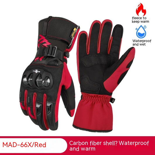 Guantes Térmicos para Moto con Fibra de Carbono y Protección Reforzada - Image 3