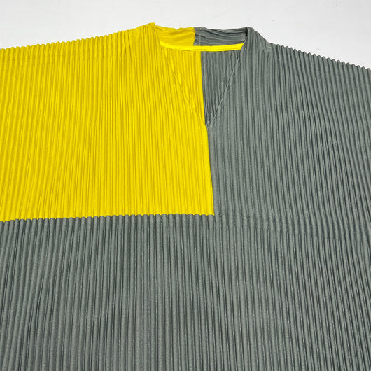 Camiseta Suelta de Verano para Hombre con Cuello V y Bloques de Color - Image 17