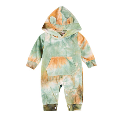 Jumpsuit Tie Dye con Capucha para Bebés y Niños - Image 7