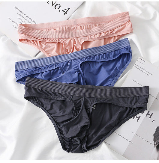 Calzoncillos Brief de Tiro Bajo para Hombre - Ropa Interior Sexy de Seda de Hielo - Image 18