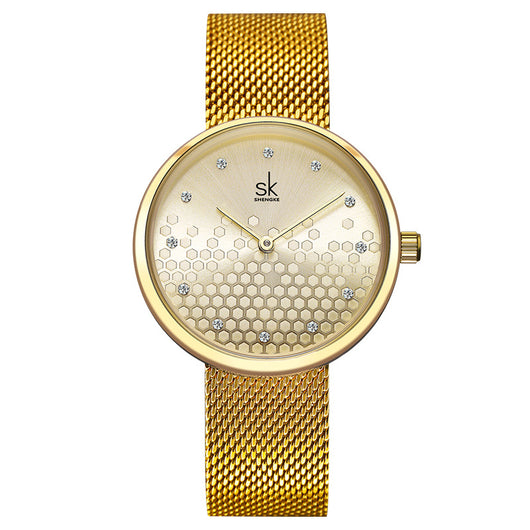 Reloj de Miel Creativo para Mujer Dorado y Plateado - Image 12