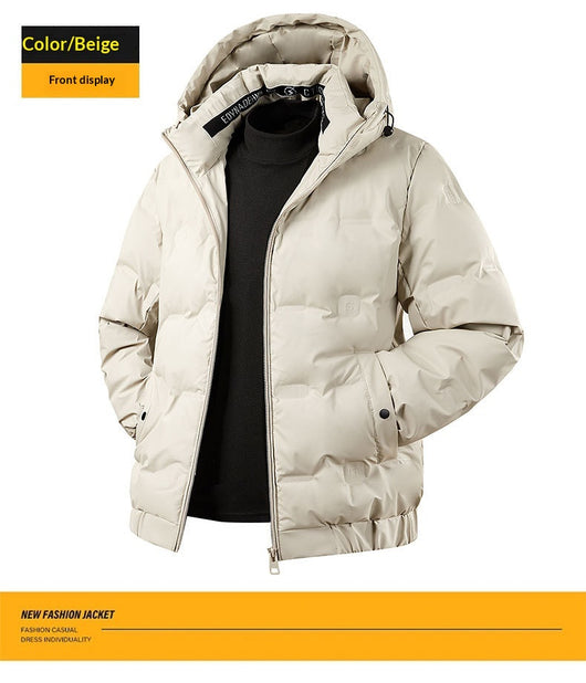 Abrigo Impermeable con Capucha para Hombre - Chaqueta de Plumón Invierno - Image 21