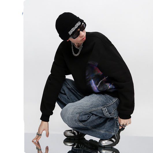 Sudadera Hoodie Hombre Impresión Digital Terciopelo Más Talla - Image 5