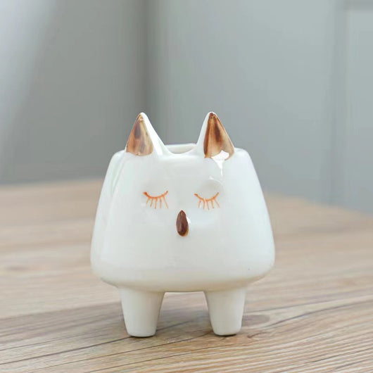 Maceta Decorativa Pintada a Mano con Diseños de Animales para Plantas - Image 14