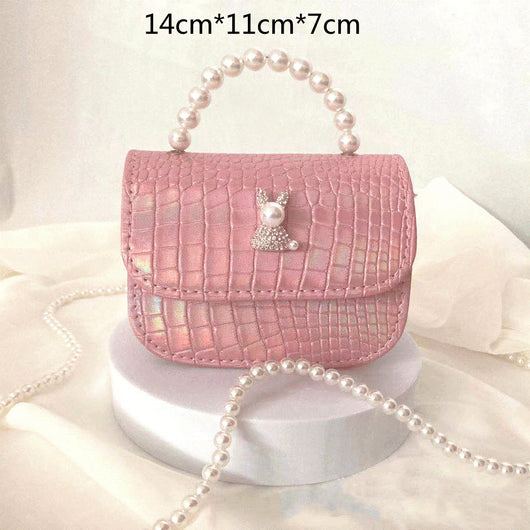 Bolsa Infantil Conejo con Strass y Perlas - Portátil y Ajustable - Image 9