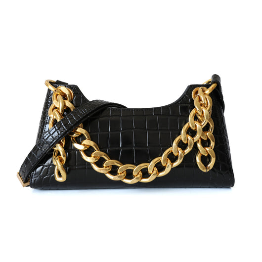 Bolso Bandolera Asimétrico de Cuero Genuino para Mujer - Image 2