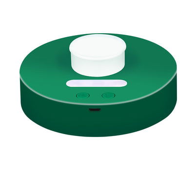 White round portable USB humidifier with a night light, single fog outlet, and two control buttons. - Image 8