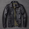 Chaqueta de Cuero para Hombre - Abrigo de Otoño e Invierno