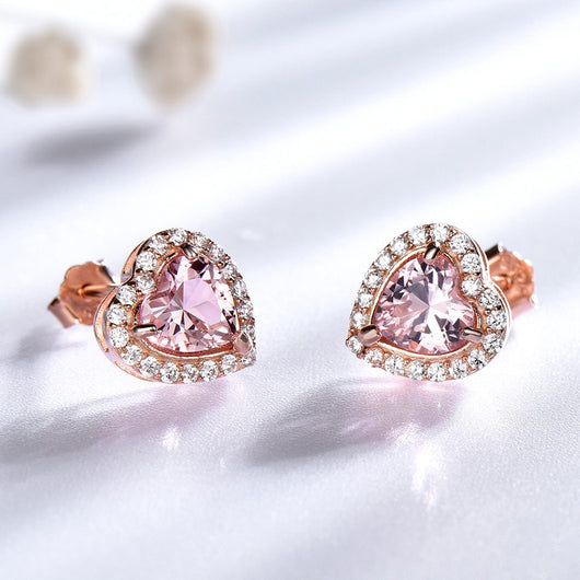 Aretes de Plata 925 Corazón con Gemas - Diamantes para Mujer - Image 4