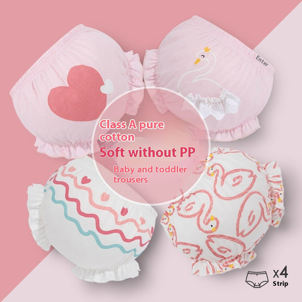 Shorts Triangulares con Moño para Niñas y Niños - Pantalones Cortos Estilo Pan