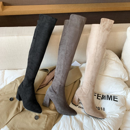 Botas de Invierno Hasta la Rodilla con Forro Polar y Elástico - Image 2