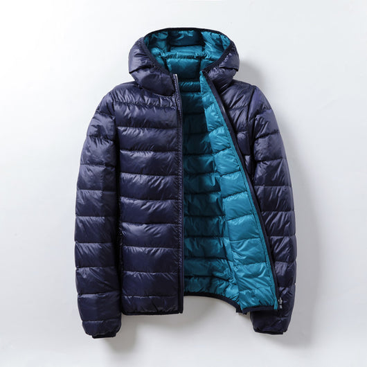 Chaqueta Acolchada Ligera con Capucha - Plumón de Pato Blanco Premium