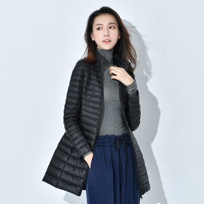 Abrigo Acolchado Mujer Otoño Invierno - Chaqueta Ligera Cuello Alto Ajustada Talla Grande - Image 21