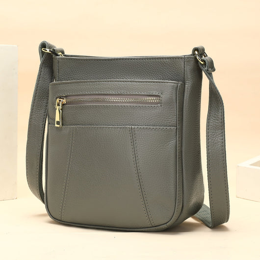 Bolso Mensajero de Cuero Genuino Primera Capa para Mamás Modernas - Image 10