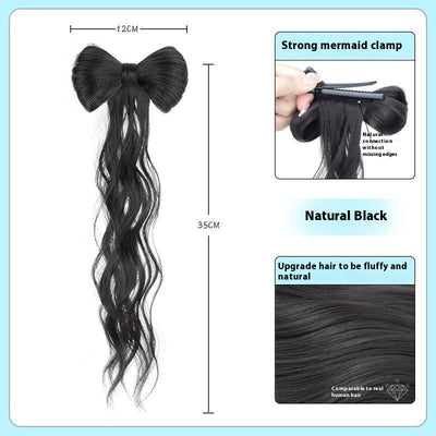 Peluca Larga con Trenza y Moño - Peinado Versátil de Cabello Sintético - Image 5
