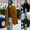 Abrigo Trinchera de Lana Retro con Botones Cuerno para Hombre