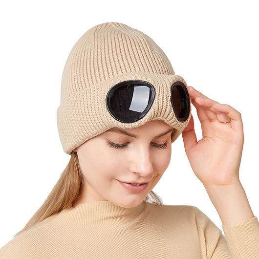 Gorro Tejido Abrigado con Gafas Protectoras - Protección Térmica Unisex Otoño Invierno - Image 4