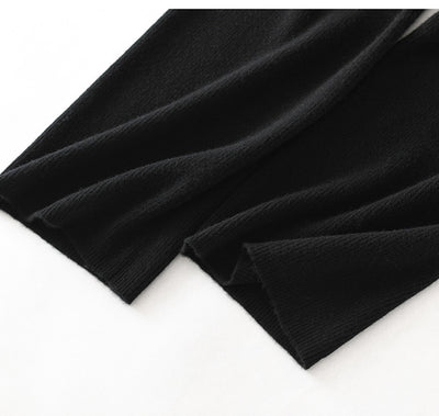 Pantalones de Lana Cintura Alta Relajados de Corte Recto - Image 16