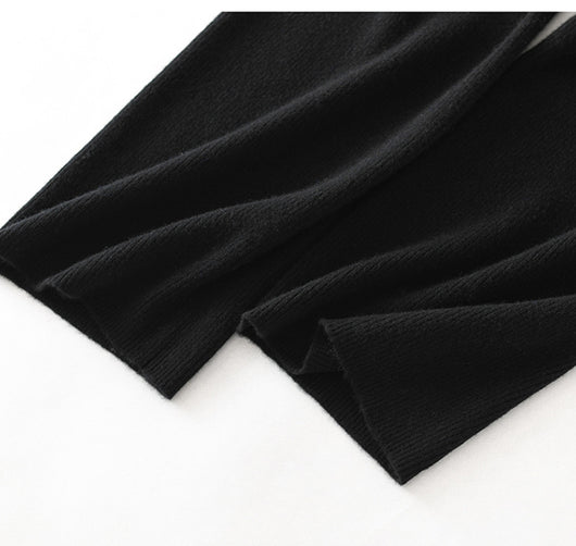 Pantalones de Lana Cintura Alta Relajados de Corte Recto - Image 16