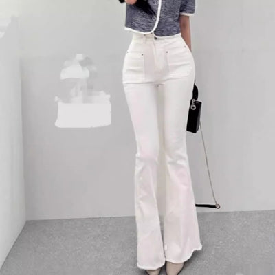 Pantalón Vaquero Talle Alto Pierna Larga Efecto Cuerno Fengqi - Image 7