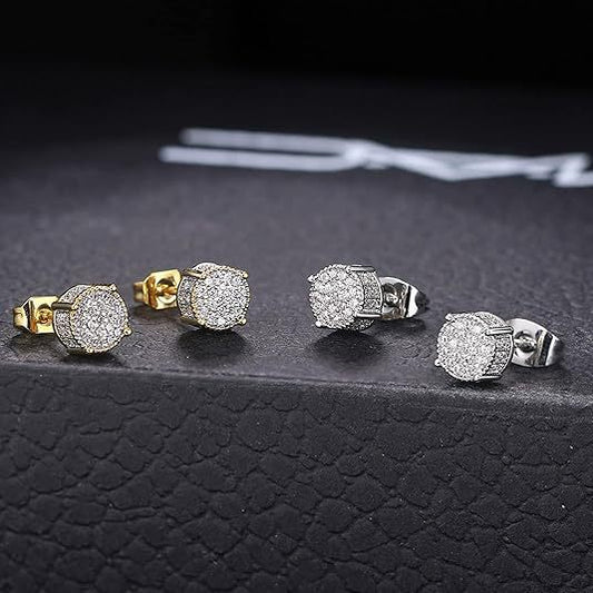 Aretes Hip-hop de Diamantes para Hombre - Estilo Urbano Premium
