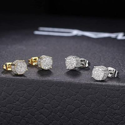 Aretes Hip-hop de Diamantes para Hombre - Estilo Urbano Premium