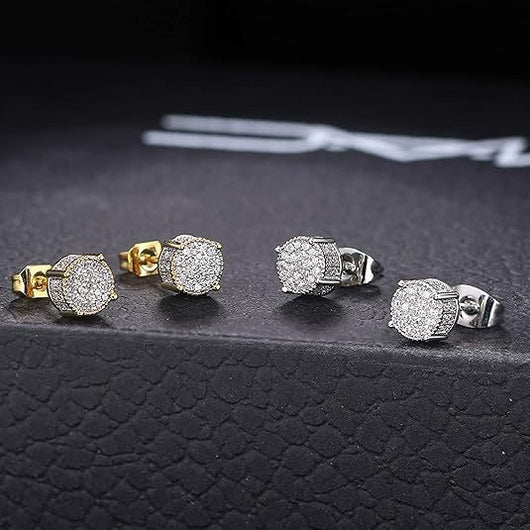 Aretes Hip-hop de Diamantes para Hombre - Estilo Urbano Premium