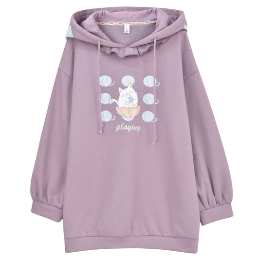 Vestido Sudadera Japonesa de Forro Polar Otoño - Image 4
