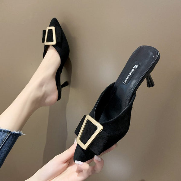 Sandalias de Tacón Alto y Pantuflas Stiletto para Mujer