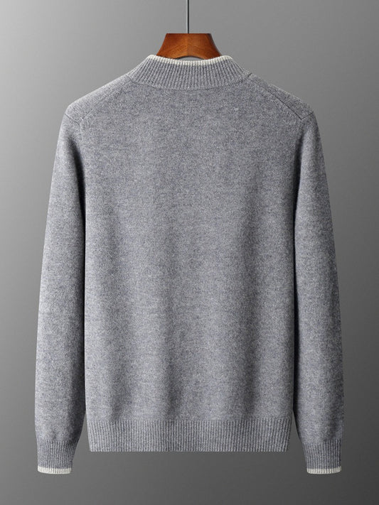 Conjunto de Sweater Tejido con Cuello Semicerrado y Cierre de Cremallera - Image 2