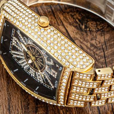 Reloj para Hombre de Diamantes Completos con Esfera Grande y Diseño Cuadrado - Image 18