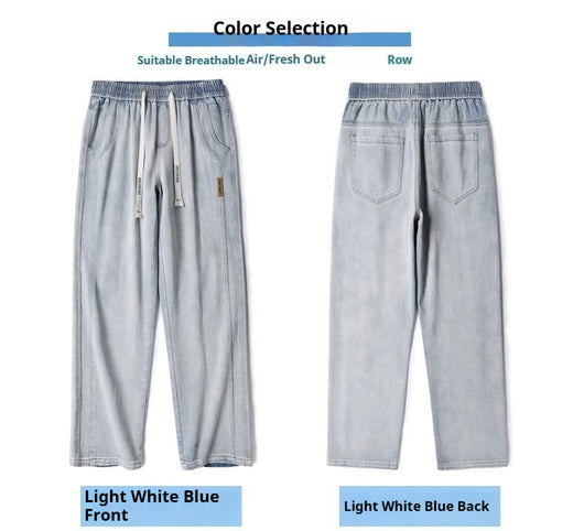 Pantalones Casuales Hombre Cintura Elástica Estilo Retro Americano - Image 11