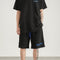 Shorts Hombre Patrón Escocés Bordado Oversize