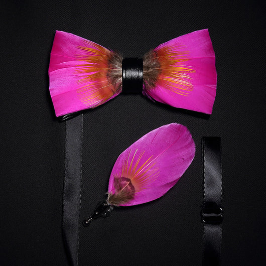 Broche Moño de Plumas para Padrino - Flor de Solapa Elegante - Image 6