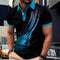 Camisa Casual Estampada con Cuello Solapa para Hombre