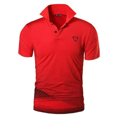 Polo Deportivo Manga Corta Rojo para Golf y Tenis - Image 3