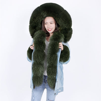 Chaqueta Denim con Forro Desmontable de Conejo - Image 12