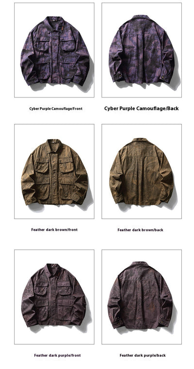 Chaqueta de Trabajo Camuflaje Tie-Dye para Hombre - Image 11