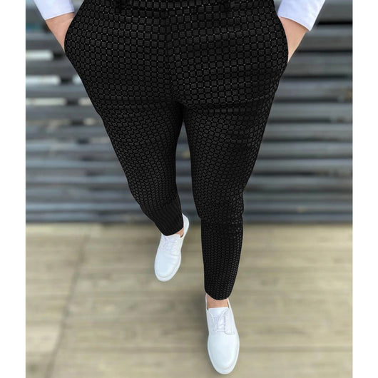 Pantalones Casuales Slim Fit a Cuadros para Hombre - Estilo Europeo y Americano - Image 2