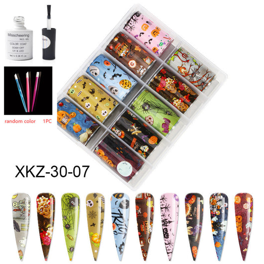 Set de 12 Láminas Decorativas para Uñas - Transferencias Nail Art - Image 79