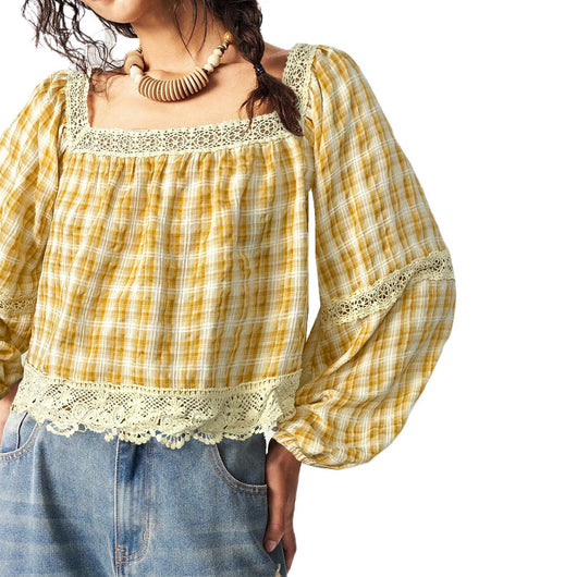 Blusa de Encaje Patchwork para Mujer - Image 16