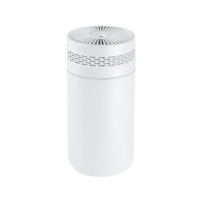 Pink portable USB humidifier with a cylindrical design and a rotating base, measuring 155mm tall. - Image 11